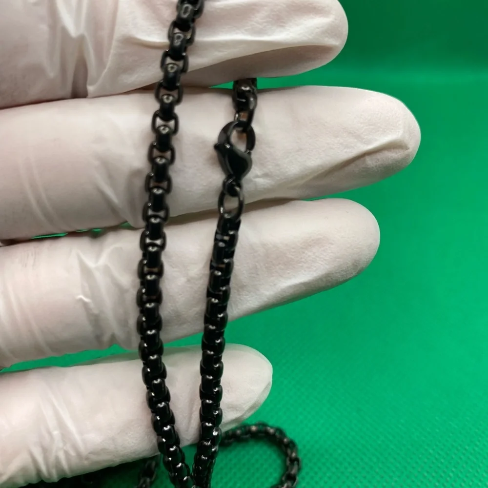 Black Cross Pendant Necklace